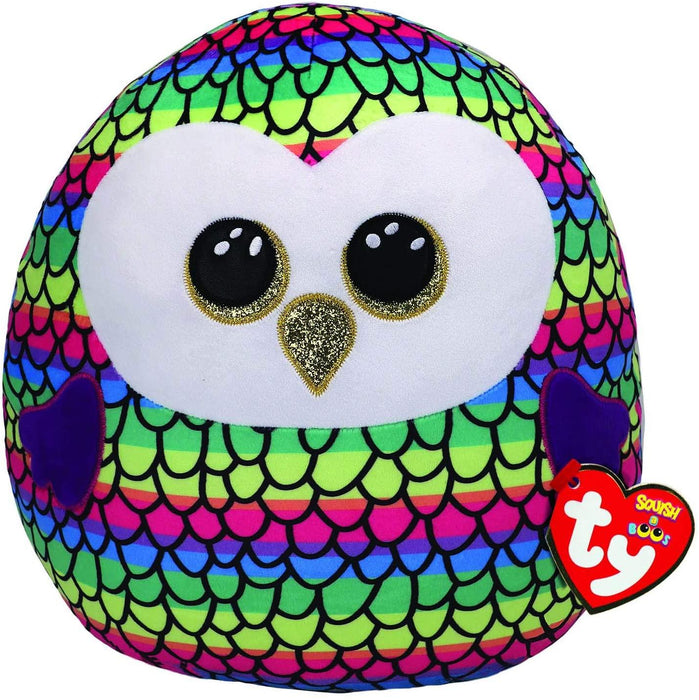 Squish Owen-Owl Rainbow 14"