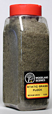 Static Grass Flock Shaker, Medium Green