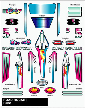 Stick-On Decals, Road Rocket
