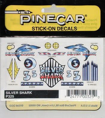 Stick-On Decals, Silver Shark