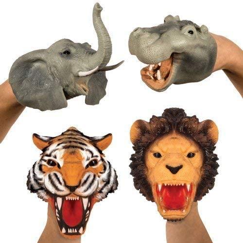 Strechable Safari Hand Puppets (Set of 4)