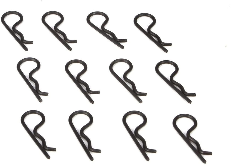 TEAM LOSI RACING Body Clips, Black (12): 22/22-4, TLR8202