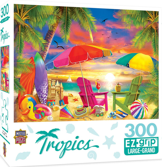 TROPICS SEASIDE AFTERNOON LARGE 300 PIECE EZGRIP JIGSAW PUZZLE