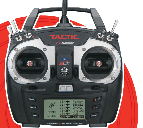 Tactic TTX650 2.4GHZ 6Channel Computerized Transmitter with SLT Techno ...