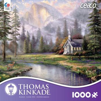 Thomas Kinkade 1000pc-Puzzle - Valley Chapel