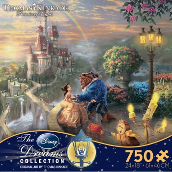 Thomas Kinkade Beauty and the Beast Falling in Love 750 piece Puzzle