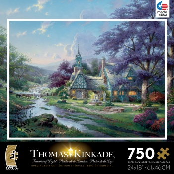 Thomas Kinkade Clocktower Cottage 750 Piece Puzzle