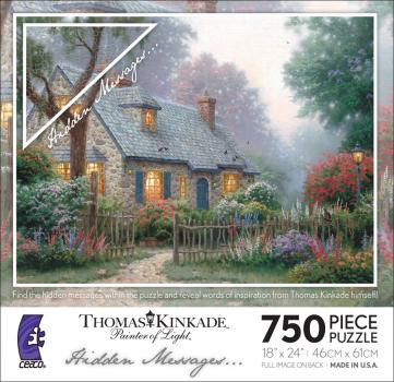 Thomas Kinkade Foxglove Cottage 750 piece puzzle
