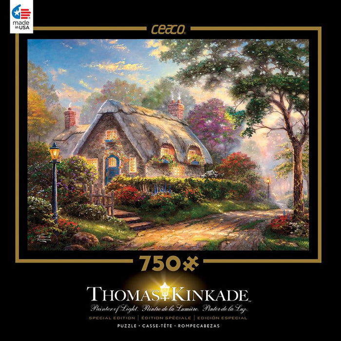 Thomas Kinkade Metallic Foil 750pc Puzzle-Lovelight Cottage
