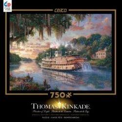 Thomas Kinkade Metallic Foil 750pc Puzzle- Special Edition The River Queen