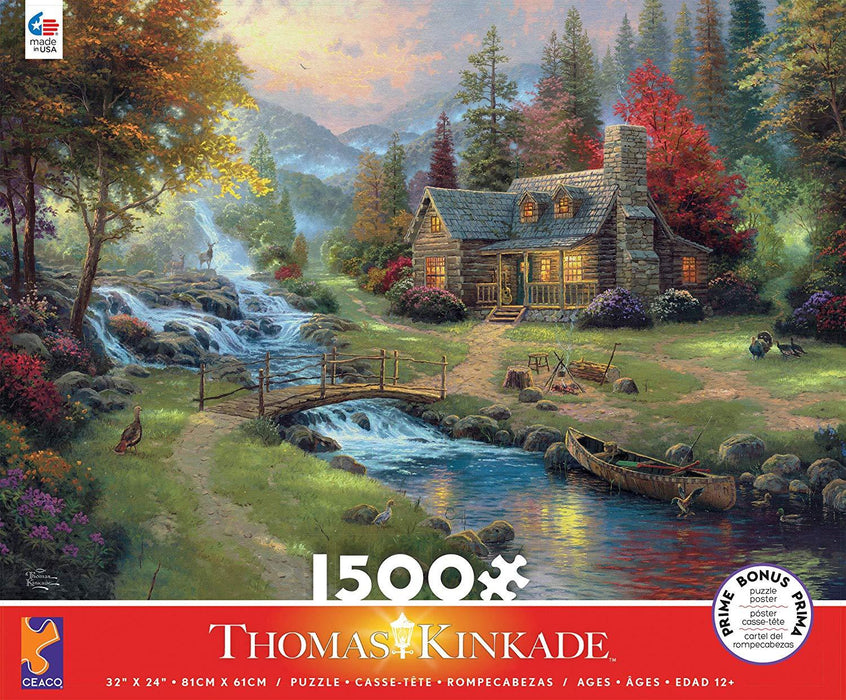 Thomas Kinkade Mountain Paradise 1500pc Puzzle