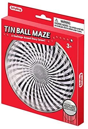Tin Ball Maze Puzzle - Colors and Designs Vary, Shipped Randomly