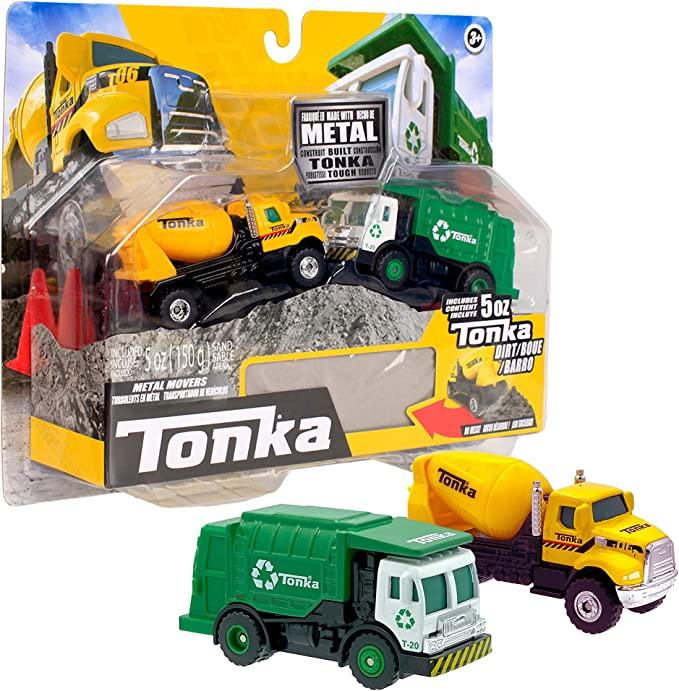 Tonka Metal Movers Cement Mixer and Garbage Truck