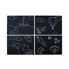 Travel Set - Transportation Chalkboard Mat