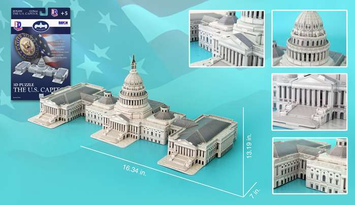 US Capitol Building 3D Puzzle 132pcs