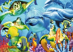 Underwater Smiles 500 pc Large Format