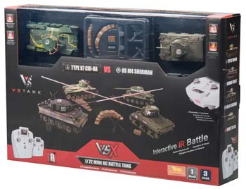 VSX 1/72 Type 97 Chi-Ha vs US M4 Sherman RC Tank Set