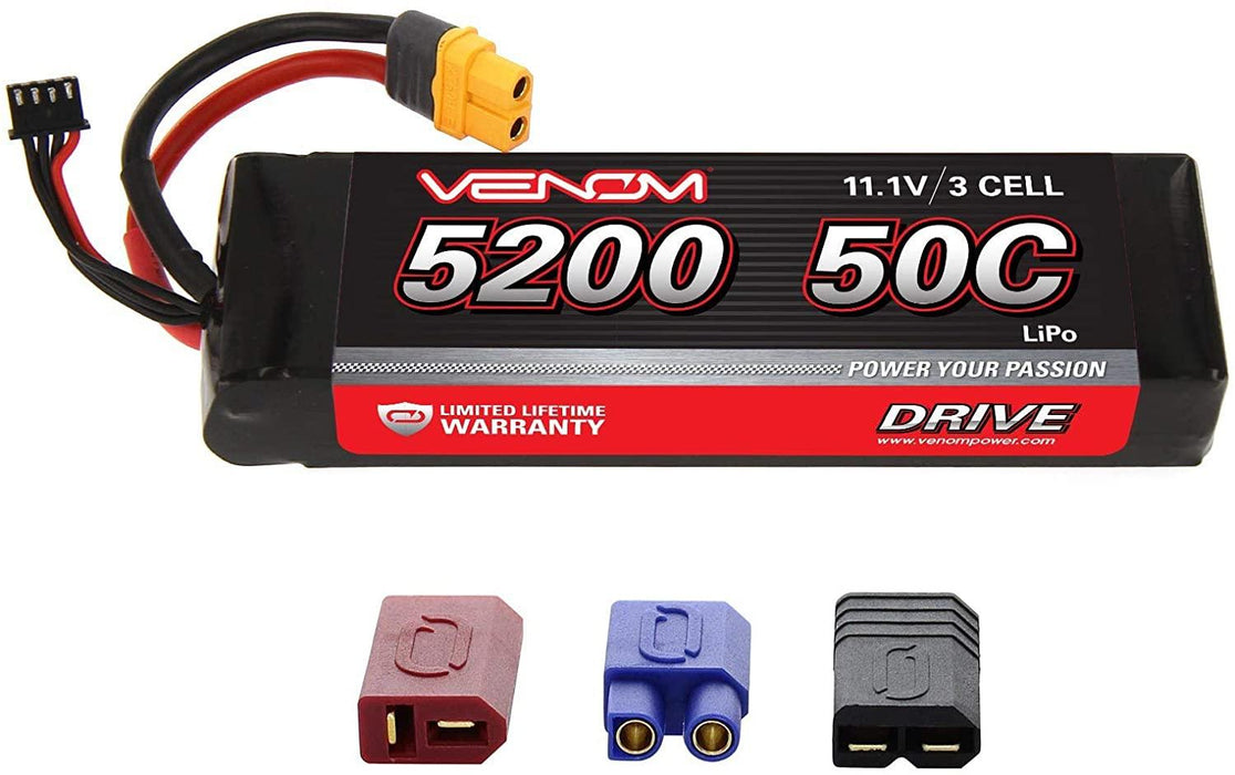 Venom 50C 3S 5200mAh 11.1V LiPo Battery with Universal Plug