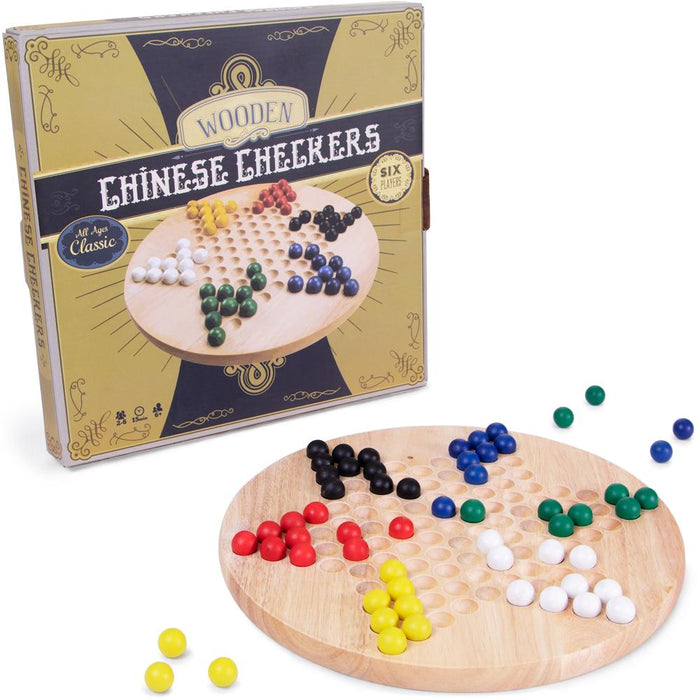 Vintage Wooden Chinese Checkers Game