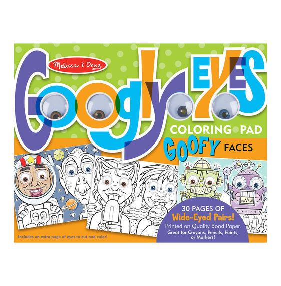 Wacky Faces Googly Eyes Coloring Pad