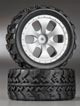 Wheel/Tire Assembled - Dromida MT 4.18