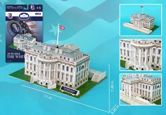 White House 3D Puzzle 64 Pcs