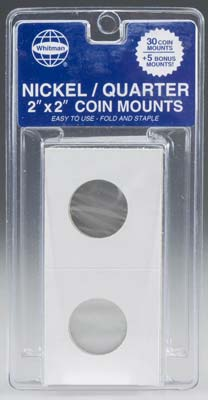 Whitman Nickel/Quarter Coin Mylar Mounts