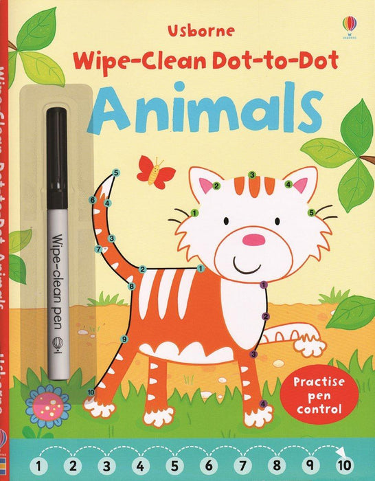 Wipe-Clean Dot-to-Dot Animals Book
