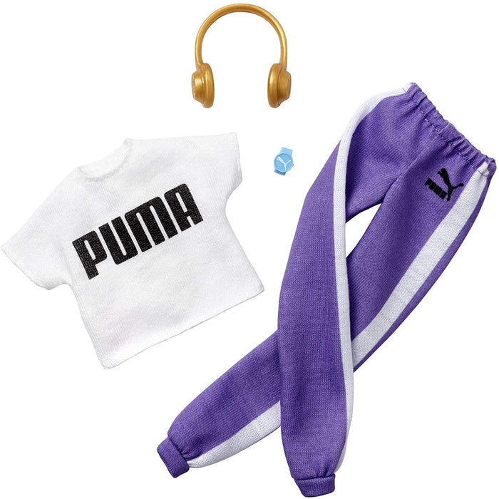Wite Puma Purple Pants Workout Clothes and Accessories