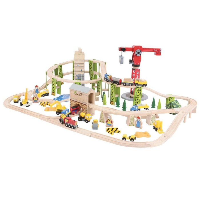 Wooden Construction Train Set