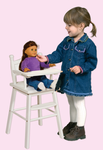 Wooden Doll High Chair fits American G*rl Doll