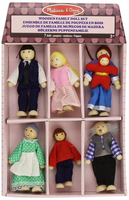 Wooden Family Doll Set