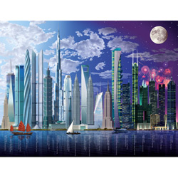 World's Highest Buildings 2000 pc Puzzle