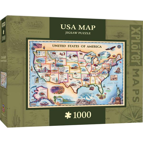 Poster, Quadro Mappa politica degli Stati Uniti d'America su