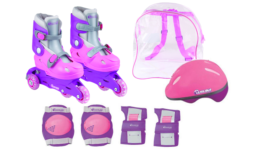 YBK520 2-1 Training Skate Combo Set, pink sm/med
