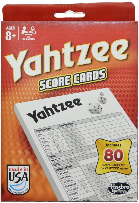 Yahtzee Score Cards