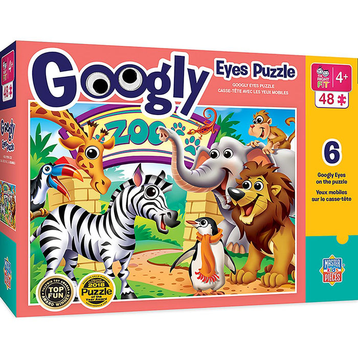 Zoo Animals 48pc Puzzle Googly Eyes